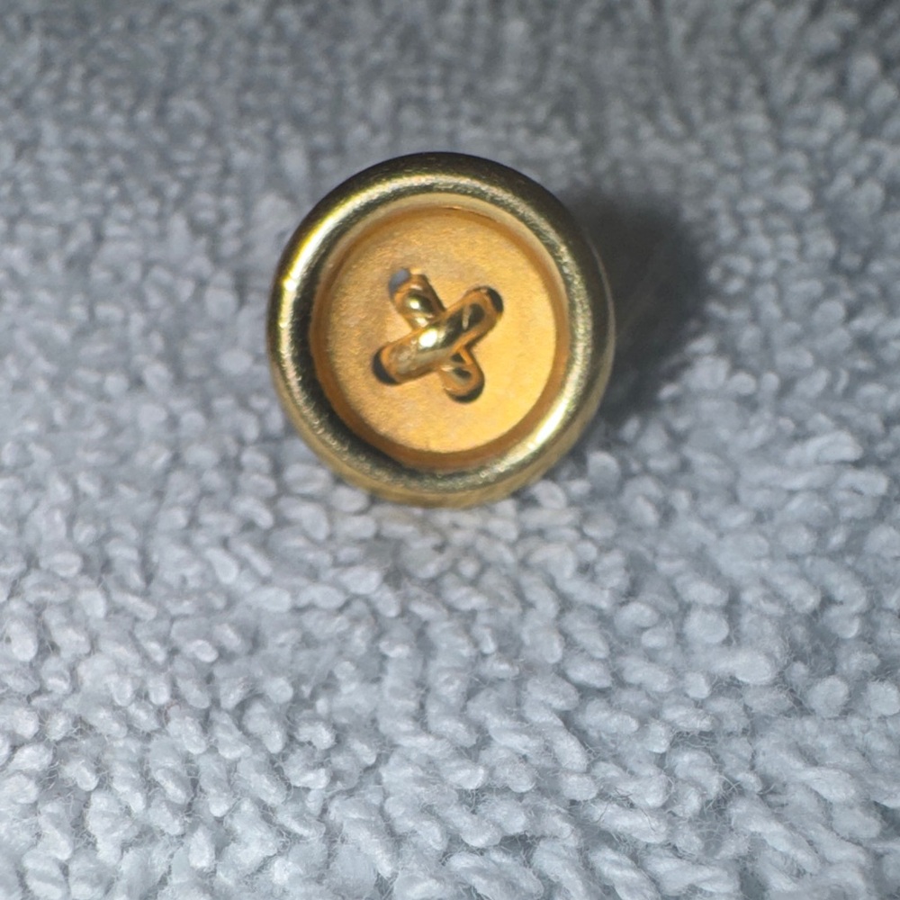 Vintage B.A. Ballou 1-20 12k Gold Filled Sewn Button Tie Tack Pin Sartorial